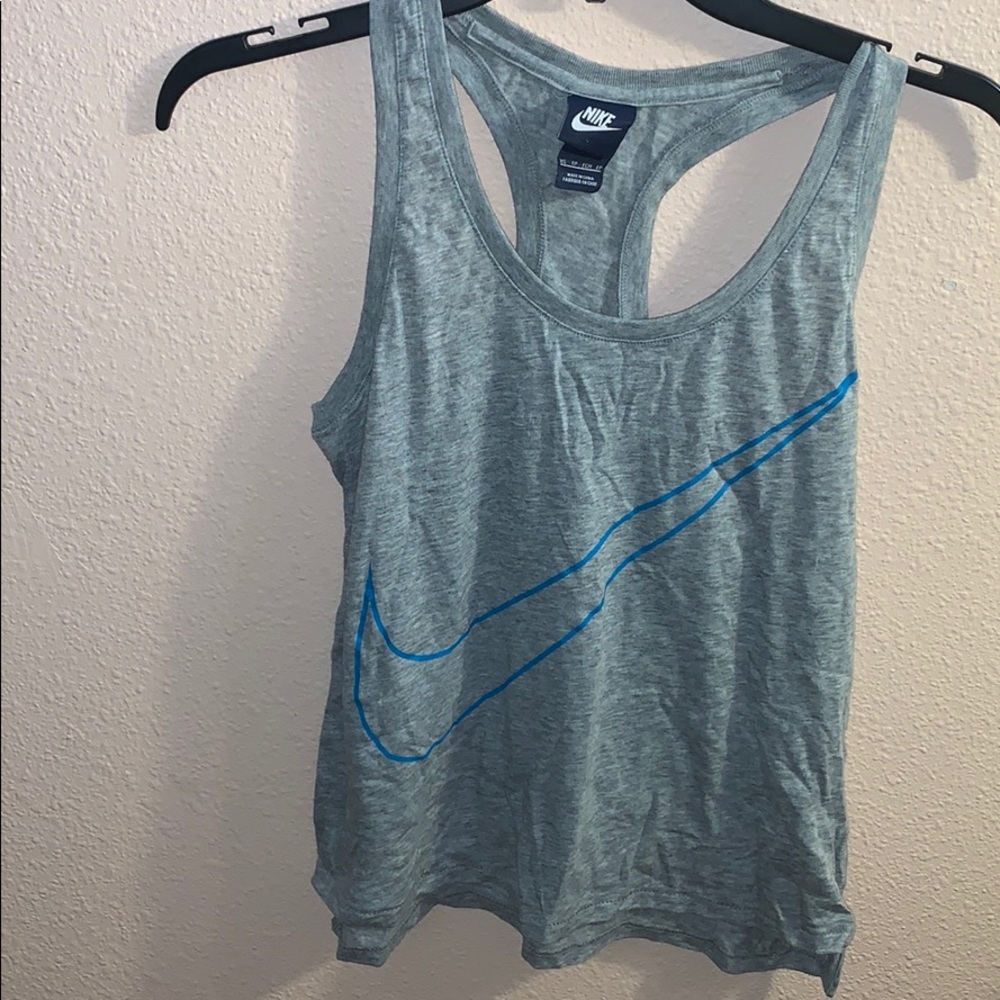 Nike Gray & Blue Shirt